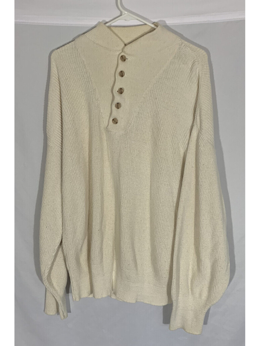 Lion Crafters Vintage Full Zip Sweater Cardigan Beige Made In USA Men’s L